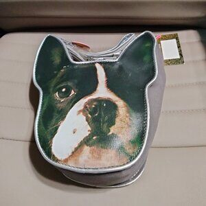 FuzzyNation BOSTON TERRIER "lunchbox" style Purse NOSWT